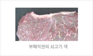부패직전의 쇠고기 색